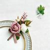 6Pcs Multipurpose Wedding Boutonniere Artificial Flower Wrist Corsage for Wedding Anniversary Party Table Centerpieces