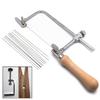 Wood Handle Jewelry Saw U Shaped Saw Frame V Slot Bench Pin Jewelry Tools Perfect Gift for Professional Metalworkers