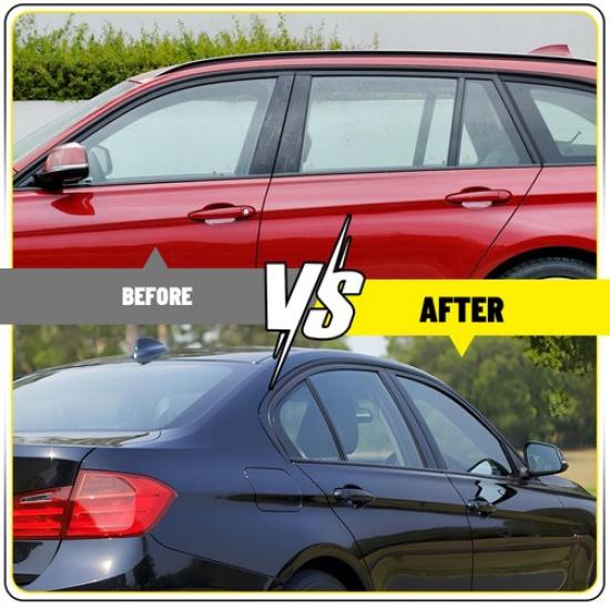 6x Black Window Pillar Set Posts Cover Door For Trim BMW 3 Series F30 2013-2018