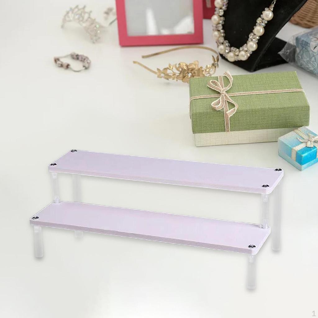 Drewniany stojak wystawowy na figurki, perfumy, lakier do paznokci, organizer do przedmiotów kolekcjonerskich