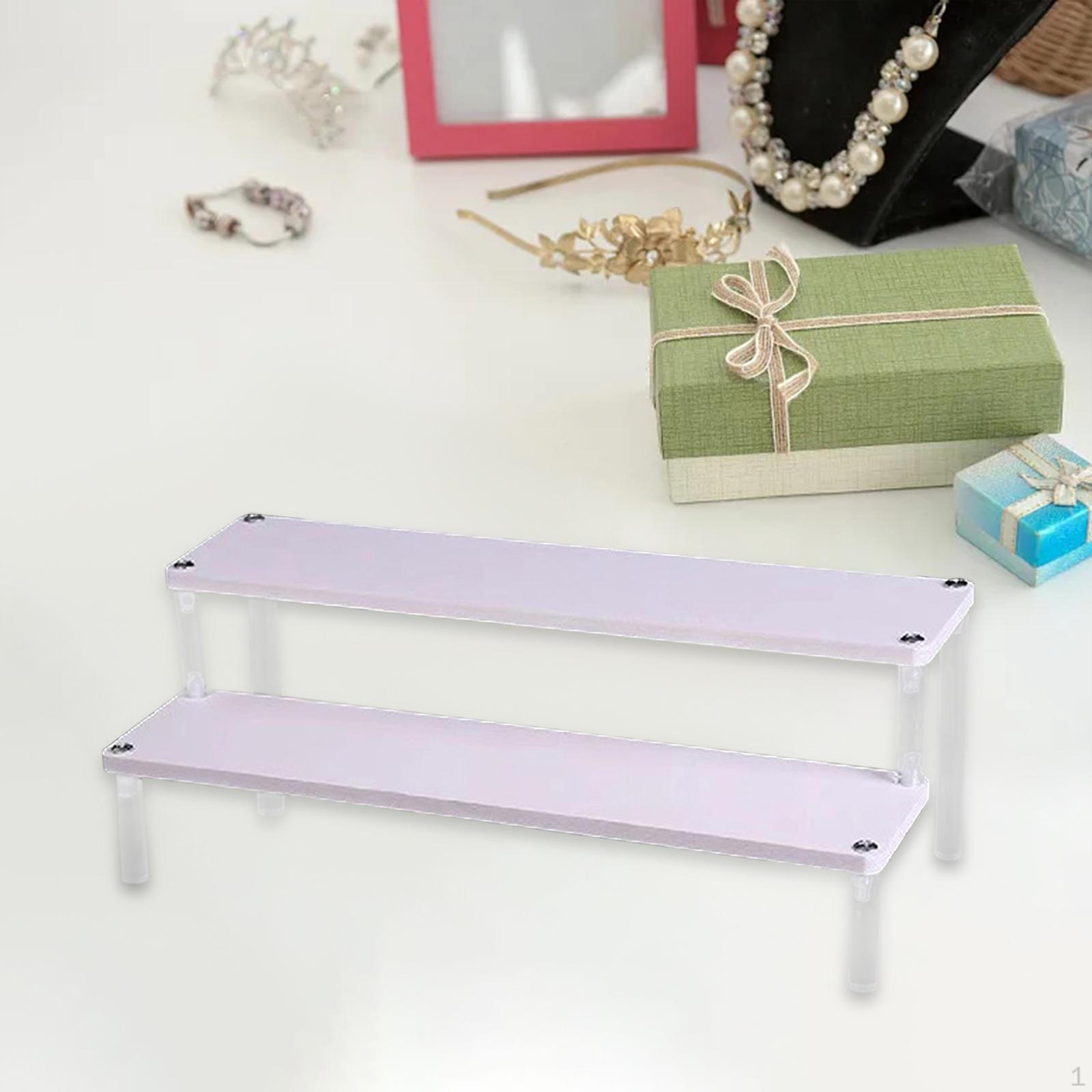 

Деревянная подставка для фигурок, парфюмерии, лака для ногтей, ступеньки-органайзера для коллекционирования 2 Layers 30CM