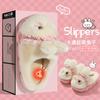 Cute Rabbit Children's Cotton Slippers Girls Winter Warm Non-slip Thick Bottom Parent-child Plush Cotton Drag Girl