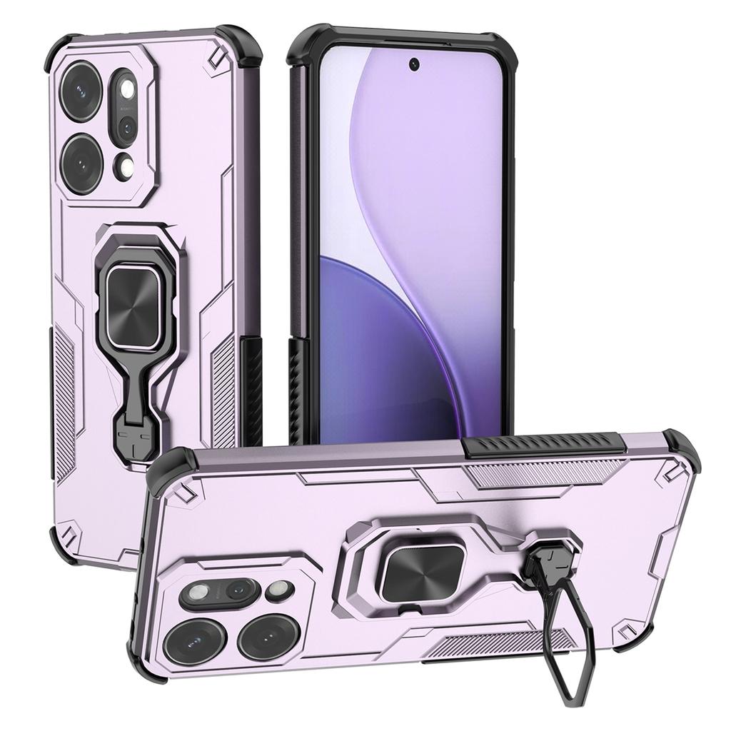 For Oppo Reno14 Pro 5G (Global) Case Rotatable Ring Kickstand PC+TPU Shockproof Phone Cover