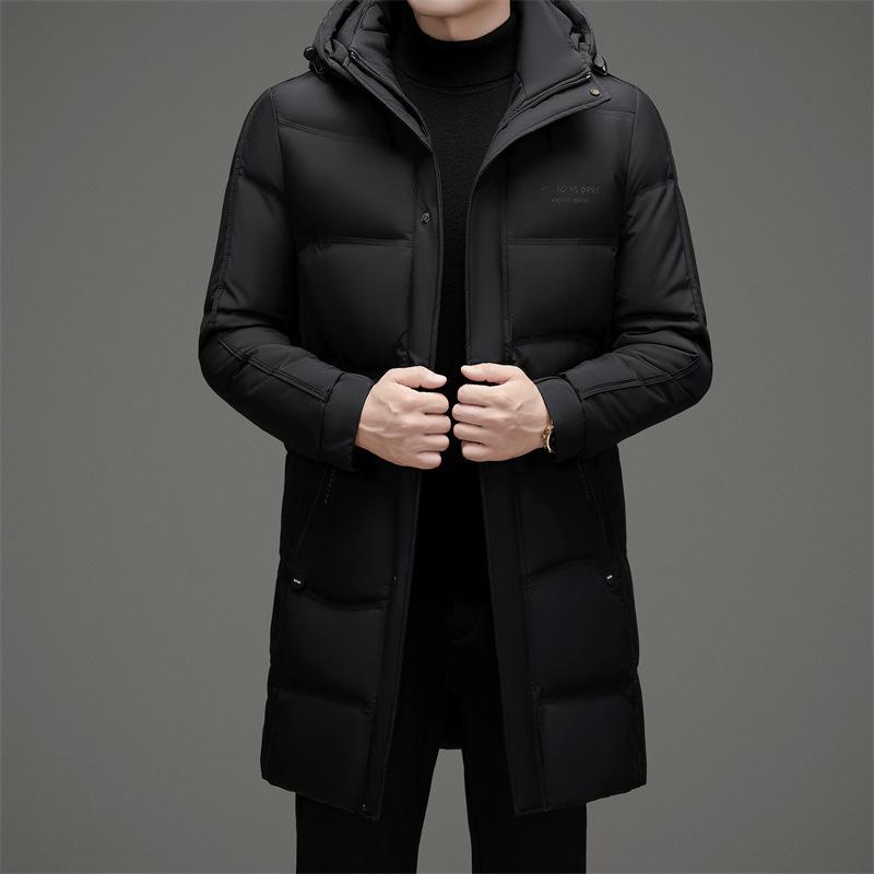 

Men s Mid-Length Thickened Winter Down Jacket 2024 - Warm, Stylish, Perfect for Middle-Aged Men XLarge