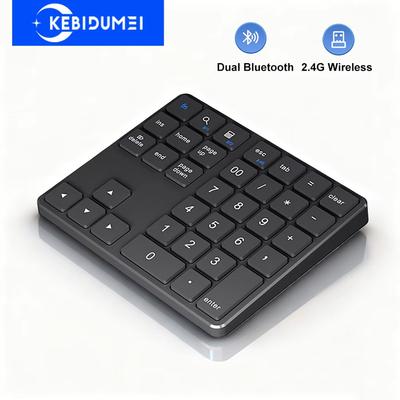 Mini Teclado Digital 2.4G Sem Fio Teclado Numérico Bluetooth Teclado Recarregável 35 Teclas Teclado Numpad para Android Janela PC