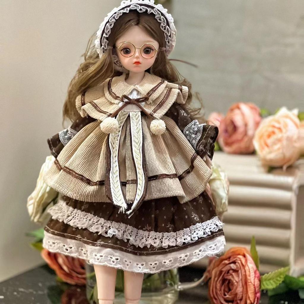 Mori High-value 30cm Doll 6 Points BJD Baby Clothes Set Girl Doll Princess Doll Toy