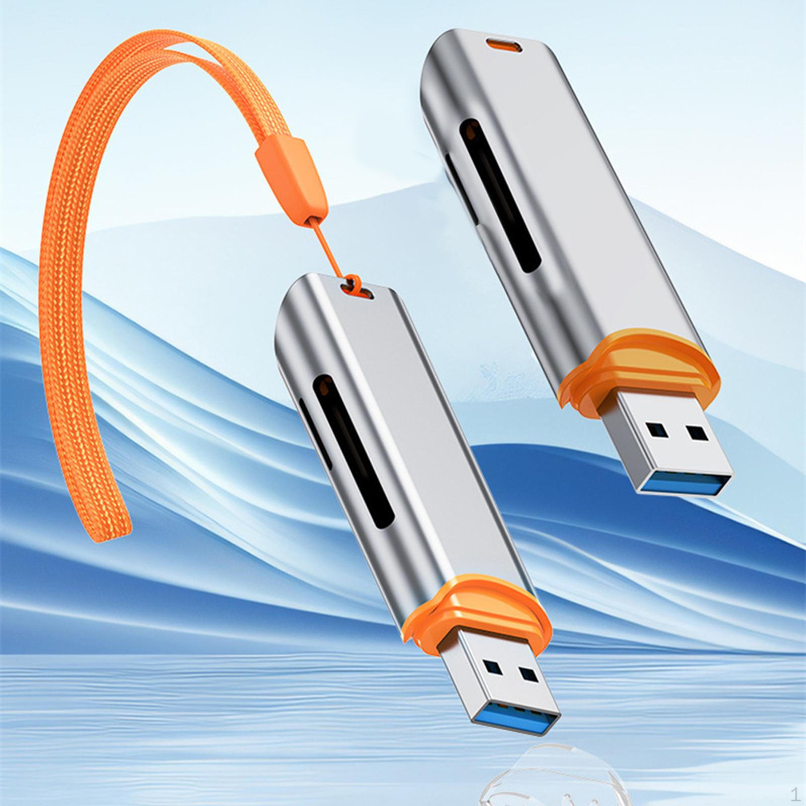 

Картридер USB 3.0 Двойной слот для карт Практичный Профессиональный Замена Сплав SD TF серый