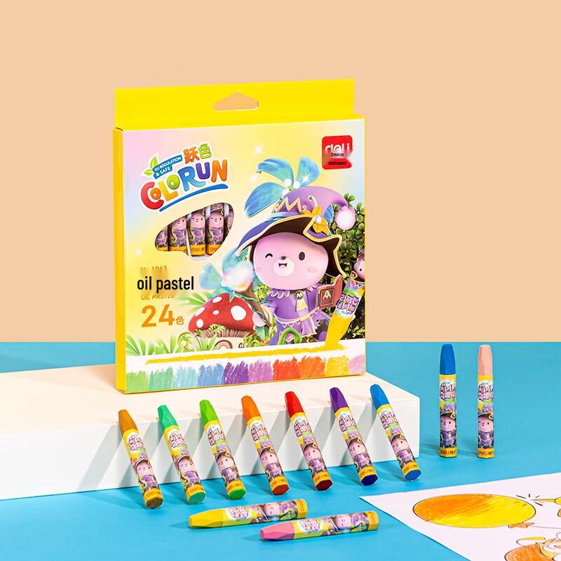 Deli 24-Color Smooth Oil Pastels Set
