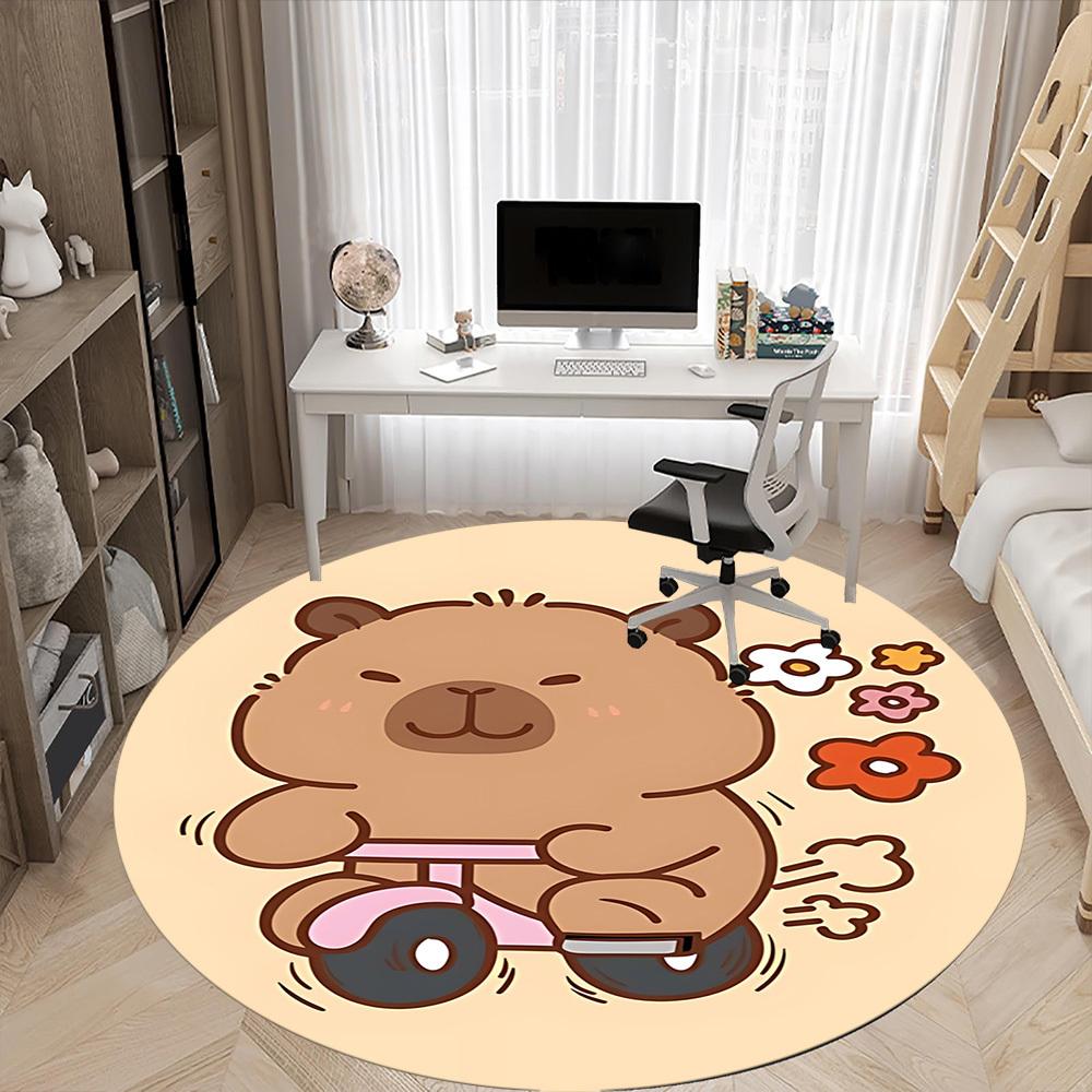 1pc Scooter Capybara Chair Carpet for Office, Non-slip, Soft and Durable Leisure Rug, Perfect for Office, Living Room Yy251103099