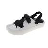 2025 New Ladies Sandals Thick Sole Leather Ladies Sandals Comfort Flat Sandals Open Toe Beach Shoes Large Size 37-44