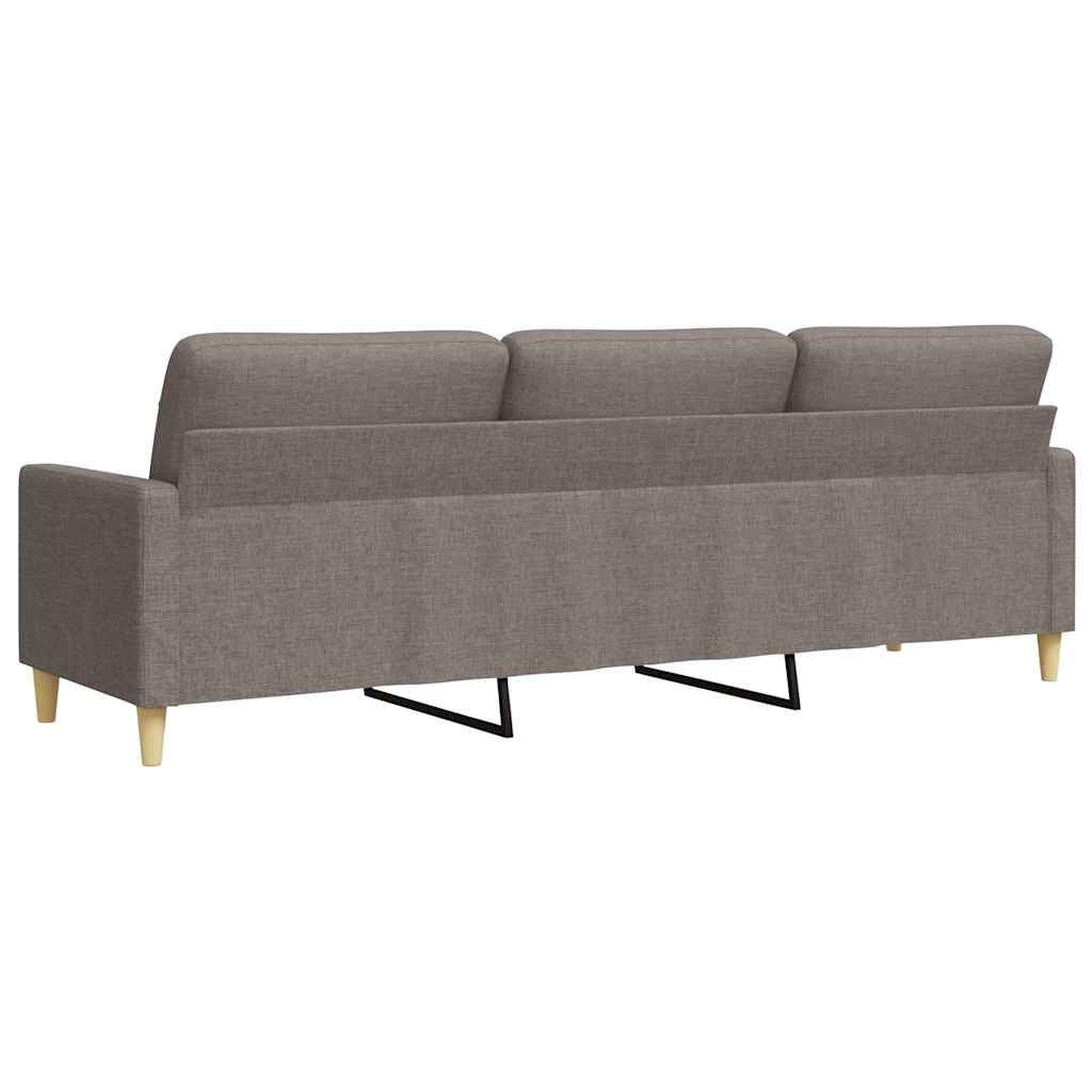 3 Seater Sofa Taupe 210 Cm Fabric