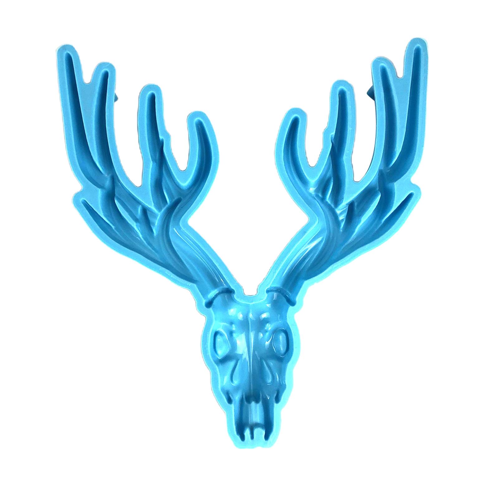 Christmas Antler Epoxy Resin Mould DIY Silicone Mould Wall Decoration Plaster Mould Chocolate Baking Mould Art Crafts синий
