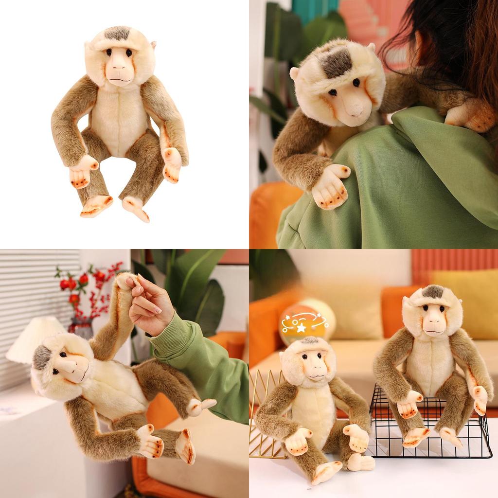 Macaco de Pelúcia Macio com Enchimento de Algodão PP para Crianças e Colecionadores