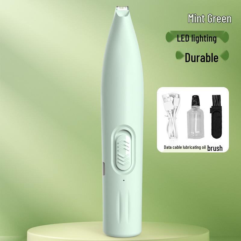 

Electric Pet Grooming Clippers for Cats & Dogs with Light, Ideal for Hair and Foot Trimming Pet Hair Trimmer [LED Light] зелёный