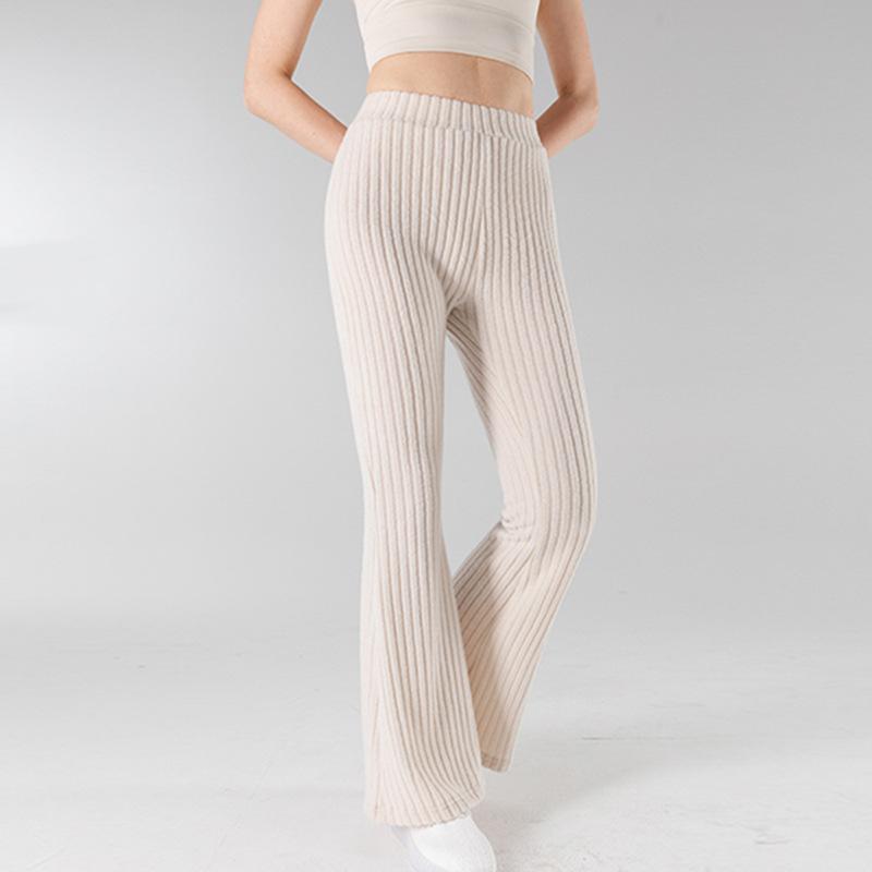 Women s High Waist Flare Leg Pants Slim Fit Solid Color Casual Work Trousers S
