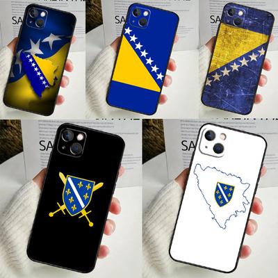 Bosnien Flagge Telefon Fall Für iPhone 16 15 14 12 11 13 Pro Max 7 8 Plus X XR XS Max 13 12 Mini Abdeckung