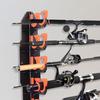 2Pcs Fishing Rod Holder Wall Mounting Garage Rack Adjustable Distance Brackets Fishing Gear Organizer