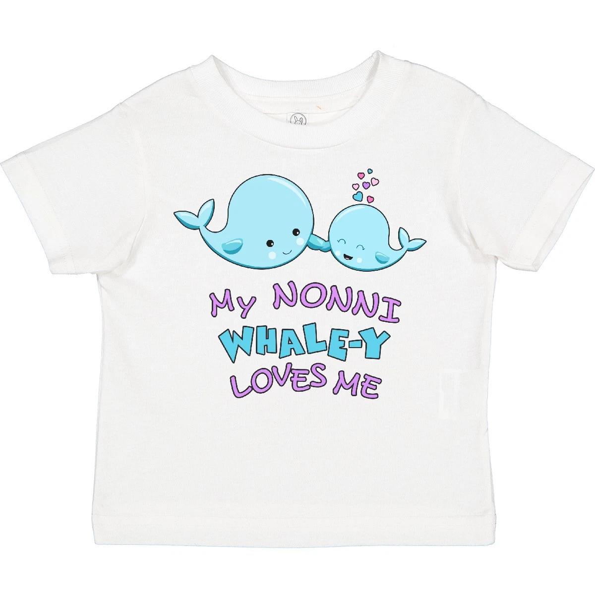 Inktastic My Nonni Whale-y Loves Me Toddler T-Shirt Family Cute Grandma Gran Kid 140