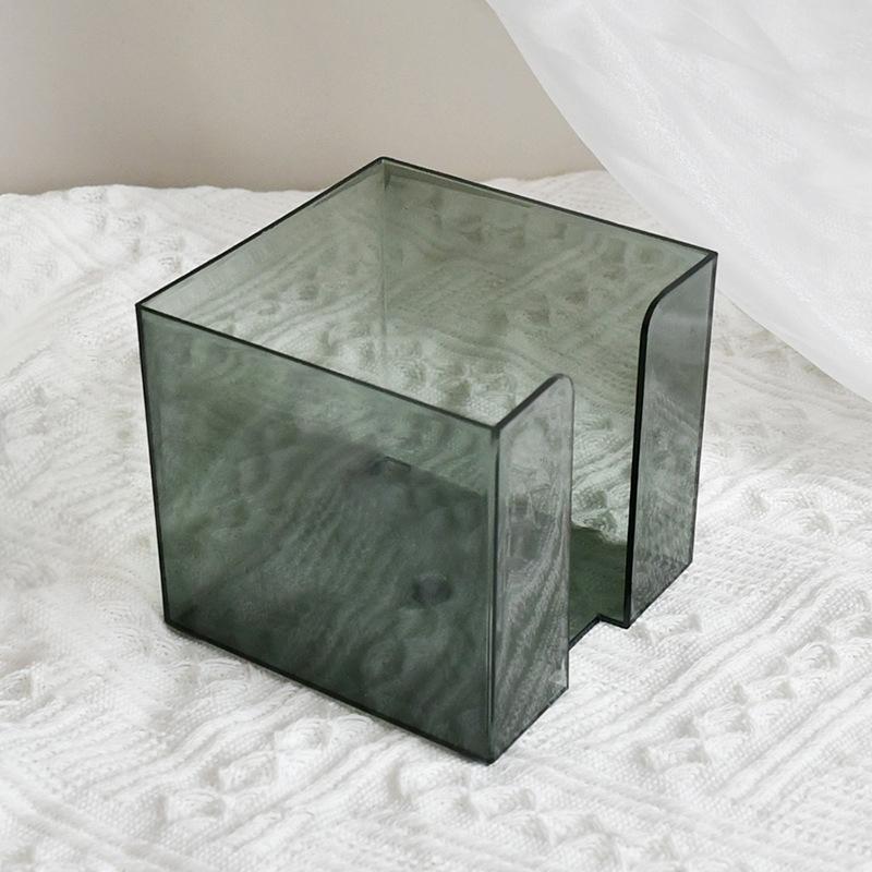 Acrylic Mini Memo Note Pads Box Holder Storage Case Display Stand Dispenser For Home Office School Class
