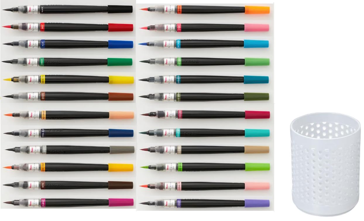 

Набор кистей Pentel Art Brush XGFL с подставкой для пера, 24 цвета