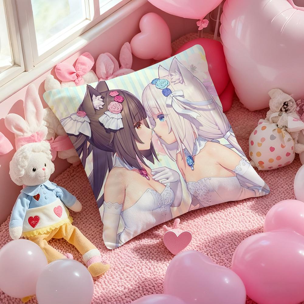 Anime Cat C-catman cartoon Cushion Cover Pattern Printed Pillowcase for Living Room Sofa Cushion Cover & Bedroom Decor