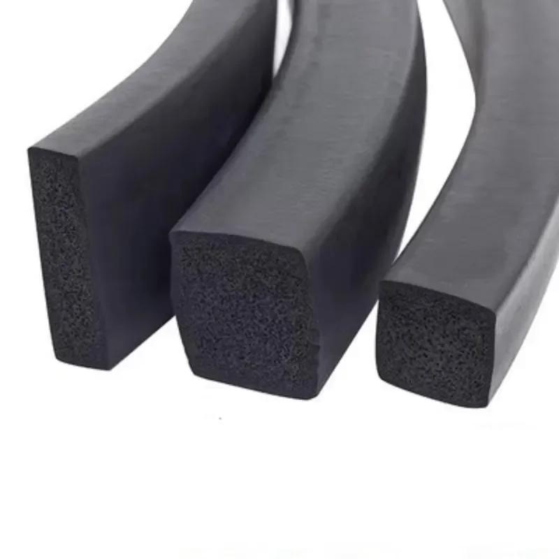 EPDM Rubber Foam Sponge Bar Seal Strip Flat 2 3 5 8 10 15 20 25 30 X 8 10 15 20 25 30 35 40 45 50mm 1 Meter Black