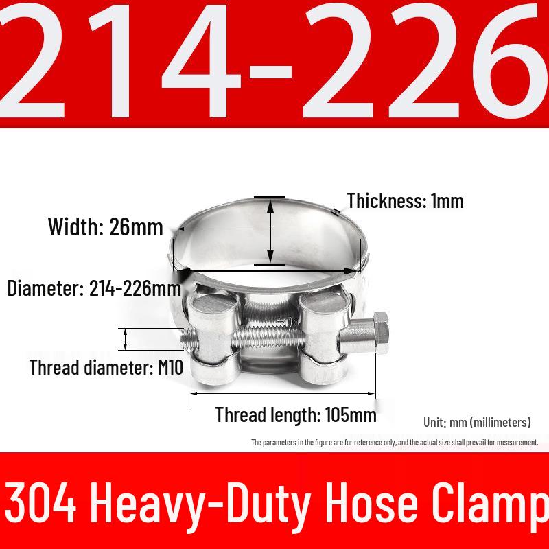 304 Stainless Steel European-Style Single Head Hose Clamp