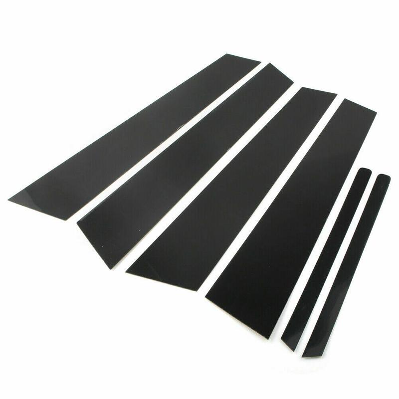New 6pcs Car Door Window Trim Pillar Posts Gloss Black Decorative Cover For KIA Optima 2011-2015