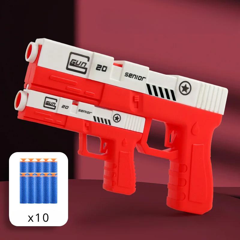 Soft Bullet Toy Gun Blaster Manual Air Gun Toy Pistol Launcher For Kids Children Outdoor Games Boys Birthday Gifts