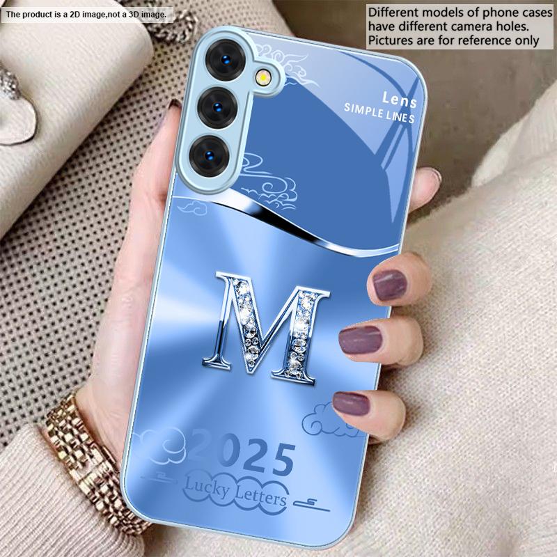 

Градиентный желтый letter M Для Samsung S22 S8 S9 10 20 Ultra S21 Pro S22 Plus S23 FE S24 Ultra S25 Edge S25Ultra Стеклянный чехол для телефона Galaxy S8