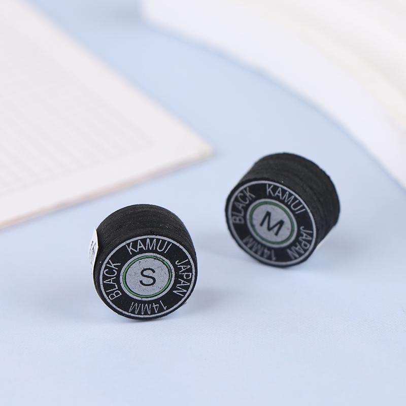 1Pc 14Mm Ss/S/M/H Cue Tip Quality Pool Billiard Leather Cue Tip Nine-Ball Cue Head Snooker Cue Tip Billiard Accessories