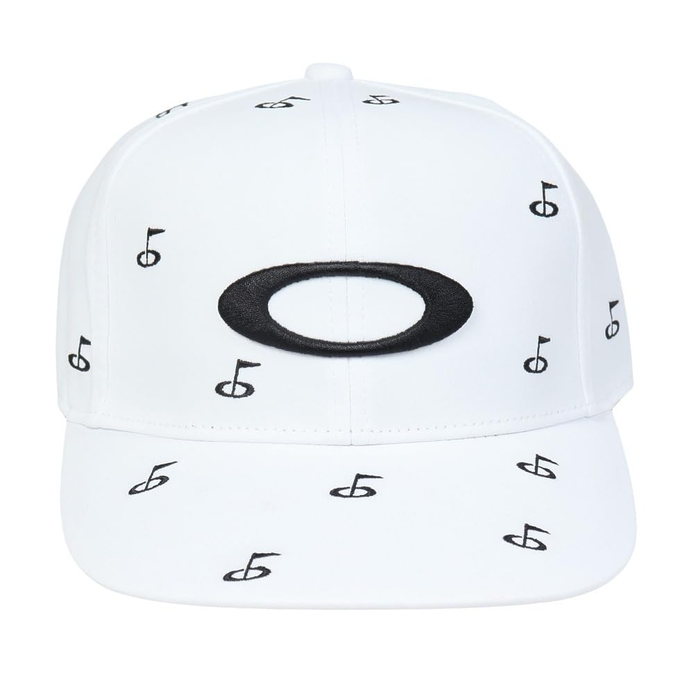 Oakley FOS901893 OVERLAP CAP ONE SIZE FA WHITE Golf Cap 24.0 (White) - Sweat-wicking, Quick-drying, Antibacterial, Odor-resistant