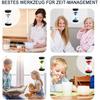 Visual Sand Clock Timer for Kids, Accurate Clock Learning, 6 Colorful Sand Timer Set, Time Management Tool for Classroom Home Office Use