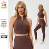 High-Waisted Hip-Lifting Yoga Set for Women - Outdoor Running and Fitness Suit