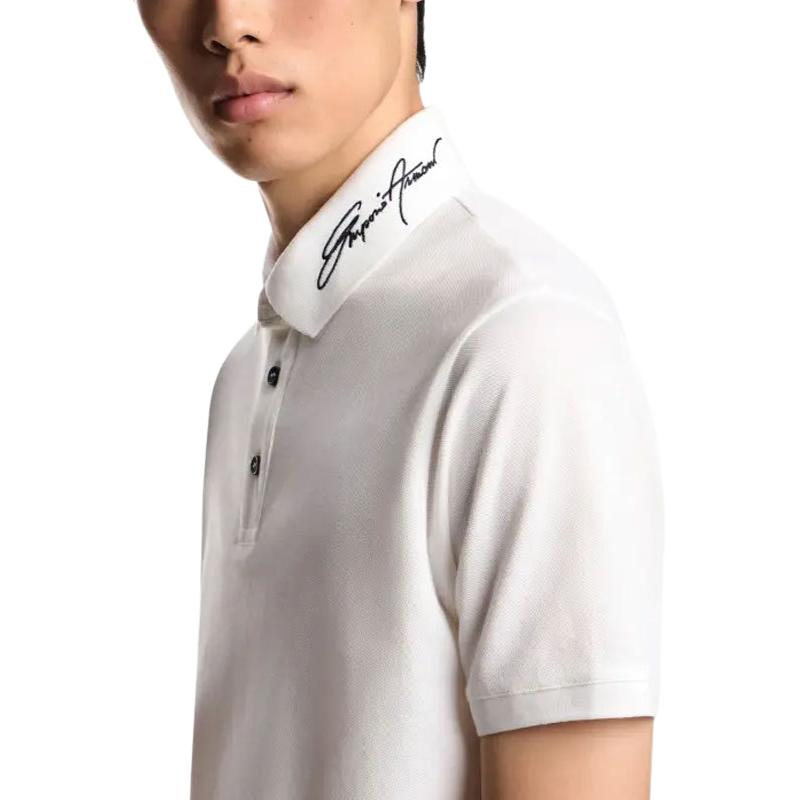 Emporio Armani FW25 Button Cotton Short Sleeve Polo Shirt Men tops EM002999-AF12955-U0003