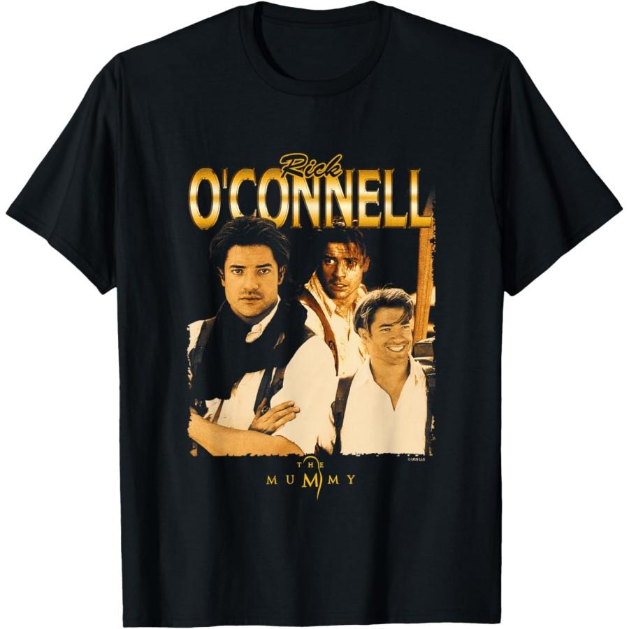 The Mummy Rick O Connell Multi Poses Vintage Poster T-Shirt XXXXXL чёрный