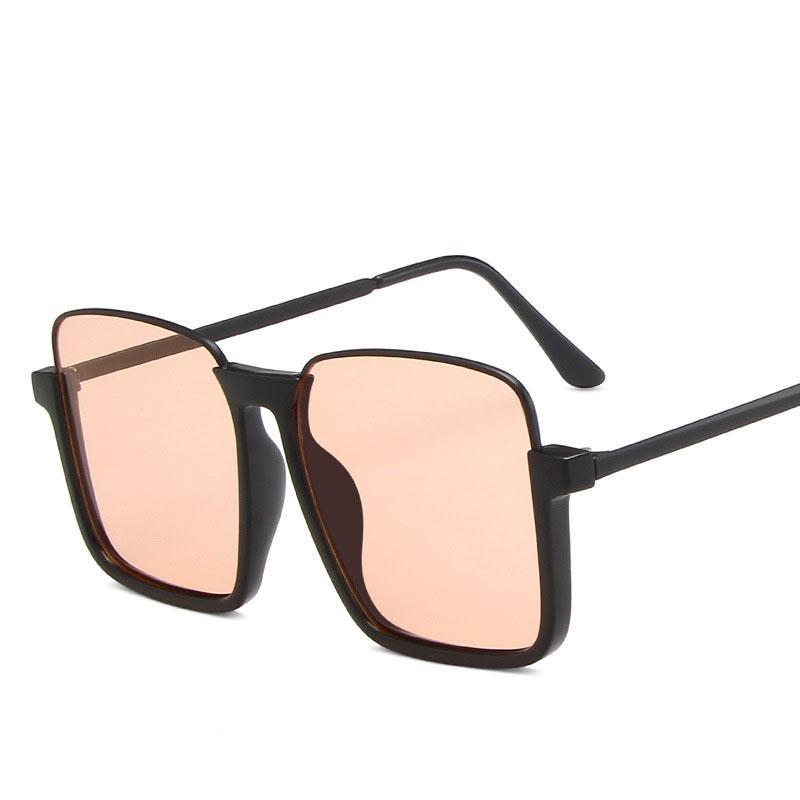 

Fashion Trendy Women Sunglasses Square Shape Semi-rimless Metal Frame Sun glasses Women High Quality Female Sunglass