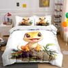 Fröhlicher Gecko, Dschungel-Vibes. Bettwäsche-Sets Bettbezüge Kissenbezüge(1* Bettbezug 2* Kissenbezüge ohne Bettdecke)