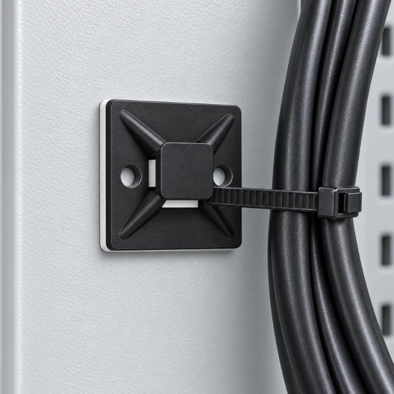 Adhesive Cable Tie Holders, 100 Pack for Organizing Power Cords, Data Cables, Lighting Lines, and Small Cables at Desks