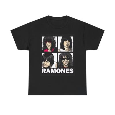 Ramones Grafisk T-skjorte Vintage Rock Plakat Unisex Tung Bomulls-T-skjorte