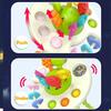 Non-Toxic Cartoon Duck Astronaut Pull String Montessori Activity Development Silicone Teething Sensory Grip Training Early Educational Toy