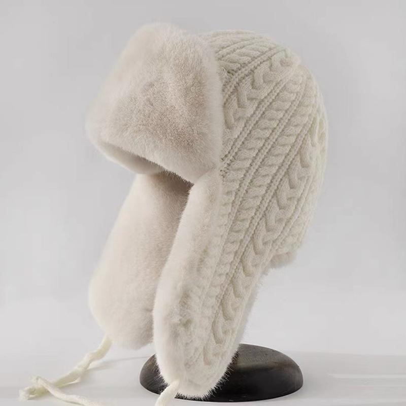 

Fashion Extended Ear Protection Lei Feng Hat Women s Knitted Hat Winter Cycling Warm and Cold Proof Korean Edition Versatile Hat