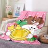 Cute BROWN & FRIENDS Blanket—Perfect for Use On Sofas, Beds, In Cars, Living Rooms, and Bedrooms. A Wonderful Gift for Children.