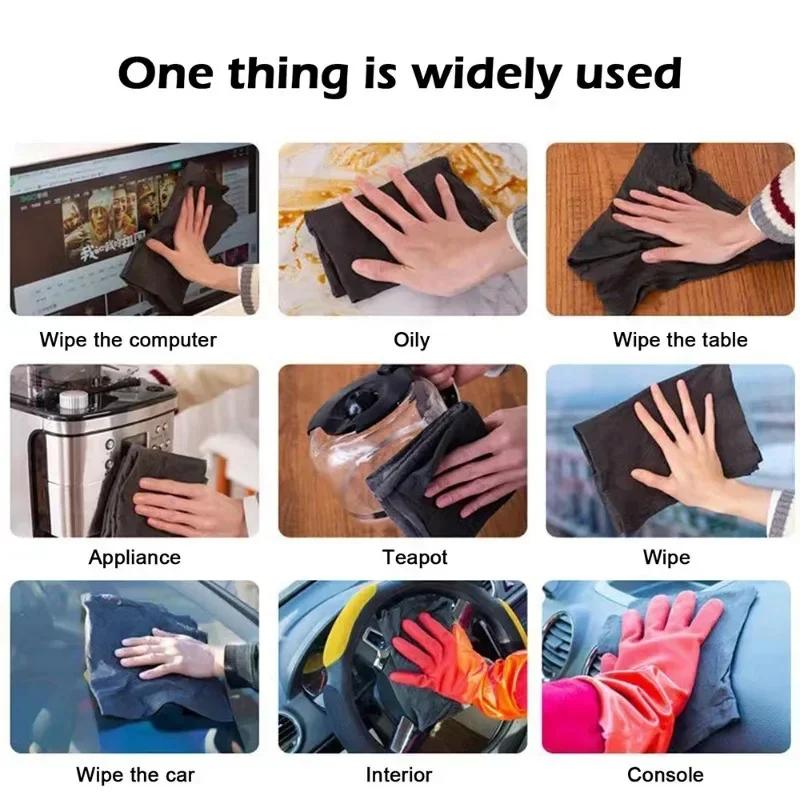 1/3/5/10PCS Magic Cleaning Cloths Reusable Microfiber Washing Rags Windows Glass Clean Towels Washable Lint-free Cleaning Rags