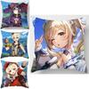 Genshin Impact Soft Polyester Peachskin Cushion Cover For Cozy Back Support