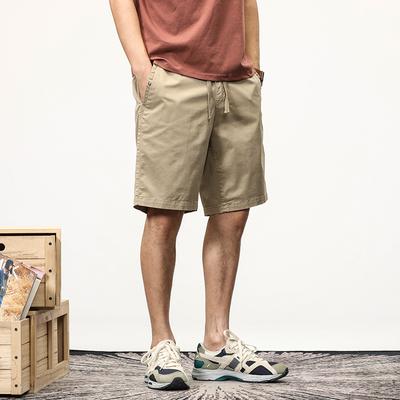 BL070 Cargo Shorts Men Summer Thin Loose Young Fashion Black High Waisted Pockets Boy Fast Half Trousers