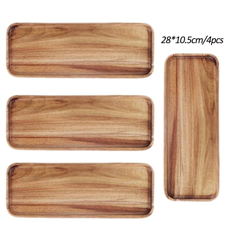Tavă de cafea Lemn de salcâm Pâine de uz casnic Tavi pentru paine pentru alimente Tavă decorativă din lemn masiv Tavă pentru desert bomboane Tavă din bambus Tavă pentru ceai Gongfu