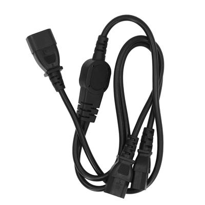 Power Extension Cord IEC320 C14 Male To 2 C13 Female Y Splitter High Power Computer PDU Adapter Cable 1 Meter