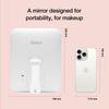 Fancii Portable LED Makeup Mirror with 3 Adjustable Light 1 Large and Removable 10x Magnifying Glass Cordless Travel Light Rotating Kickstand Aurago