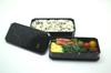OSK Waon Shokado Bento Box with Drawstring Lunch Bag (Black) PW-6+KB-1